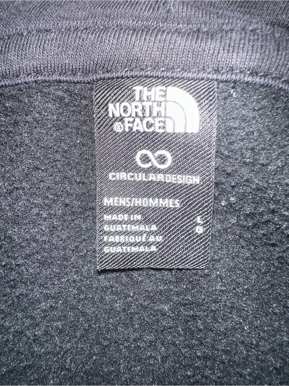 MENS The North Face Black Hoodie with White Logo